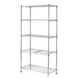 TYPE A 5-TIER WIRE SHELVING STORAGE UNIT, CHROME