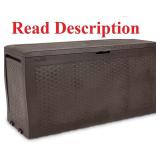 KETER SAMOA OUTDOOR STORAGE DECK BOX, BROWN,270L
