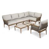 CANVAS BAFFIN ALL-WEATHER WICKER SET WITH COVER