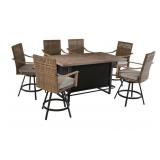 CANVAS GRANVILLE FIRE 7-PC OUTDOOR DINING SET
