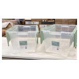 (2) CRACKED 45L STORAGE CONTAINERS