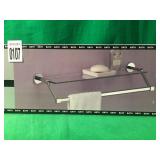 NEU HOME - GLASS SHELF WITH TOWEL BAR