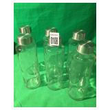 6 GLASS BOTTLES