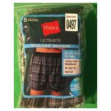 5 BOXERS HANES TAGLESS BOXERS