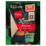 HANES 3 BOXER BRIEFS MEDUIM
