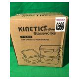KINETIC GLASSWORKS 6 PC OVEN SAFE GLASS STORAGE