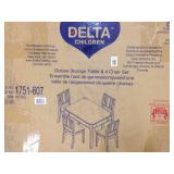 DELTA CHILDREN-DELUXE STORAGE TABLE & 4 CHAIR SET