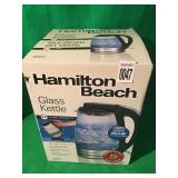 HAMILTON BEACH GLASS KETTLE 1.7L