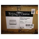 KRAUS WHITE CERAMIC SINK KRAUS WHITE CERAMIC SINK