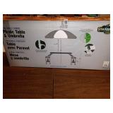 STANSPORT PICNIC TABLE & UMBRELLA STANSPORT PICNIC TABLE & UMBRELLA