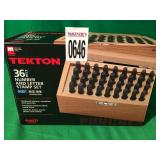TEKTON 36PIECE NUMBER AND LETTER STAMP SET TEKTON 36PIECE NUMBER AND LETTER STAMP SET