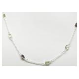 STERLING SILVER WITH GARNET, AMETHYST, PERIDOT,