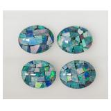 4 OPAL TRIPLET(8x10MM)(APP WT.7CT)GEMSTONES