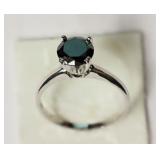 14KT WHITE GOLD BLACK DIAMOND(1.55CT)RING