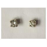 14K WHITE GOLD DIAMOND(0.10CT)EARRINGS