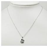 STERLING SILVER CHAIN WITH MOUSE DIAMOND