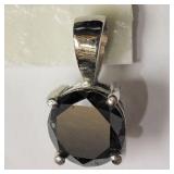 10KT WHITE GOLD BLACK DIAMOND(2.65CT)PENDANT
