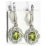 STERLING SILVER AUGUST BIRTHSTONE PERIDOT AND
