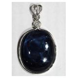 14K WHITE GOLD LARGE SEPTEMBER BIRTHSTONE