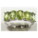 10K WHITE GOLD 5 AUGUST BIRTHSTONE PERIDOT