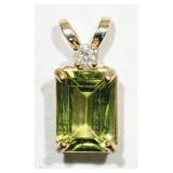 10K YELLOW GOLD AUGUST BIRTHSTONE PERIDOT