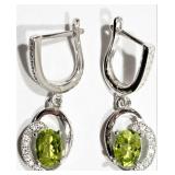 STERLING SILVER AUGUST BIRTHSTONE PERIDOT DROP