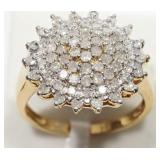 STERLING SILVER GOLD PLATED 69 DIAMOND (0.45CT)