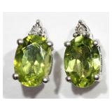 STERLING SILVER AUGUST BIRSTONE PERIDOT AND