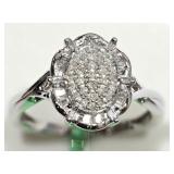 10K WHITE GOLD DIAMOND (0.25CT) ANTIQUE STYLE