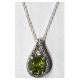 STERLING SILVER AUGUST BIRTHSTONE PERIDOT