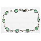 14K WHITE GOLD EMERALD (6.5CT) AND DIAMOND