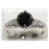 14K WHITE GOLD CLASSIC BLACK (1.70CT) AND