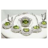 STERLING SILVER AUGUST BIRTHSTONE PERIDOT