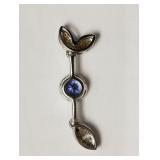 STERLING SILVER OPALITE & CREATED TANZANITE