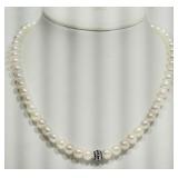 FRESHWATER PEARL & CRYSTAL BEAD NECKLACE