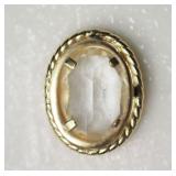 14KT YELLOW WHITE TOPAZ PENDANT