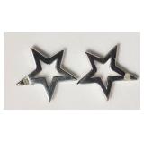 STERLING SILVER STAR EARRINGS