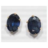 10KT YELLOW GOLD SAPPHIRE (2.00CT) EARRINGS