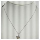 STERLING SILVER DIAMOND RHODIUM PLATED