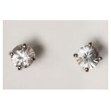 14KT WHITE GOLD WHITE SAPPHIRE PENDANT