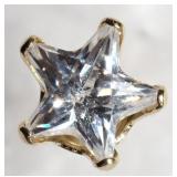 14K GOLD CUBIC ZIRCONIA NOSE STUD