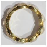 STERLING SILVER GOLD PLATED MOTHER OF PEARL RING