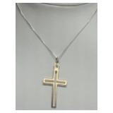 STERLING SILVER CROSS NECKLACE