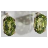 10K YELLOW GOLD PERIDOT STUD EARRINGS
