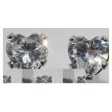 14K WHITE GOLD CUBIC ZIRCONIA (4MM)