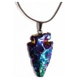 BISMUTH ARROW HEAD NECKLACE