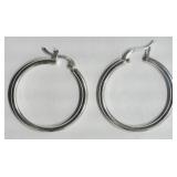 STERLING SILVER HOOP EARRINGS