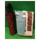 WHITMOR SHOE ORGANIZER AND UMBRELLA
