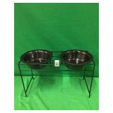 DOG BOWLS WITH TRAY