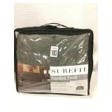 SUREFIT-SUEDED TWILL LOVESEAT SLIP COVER